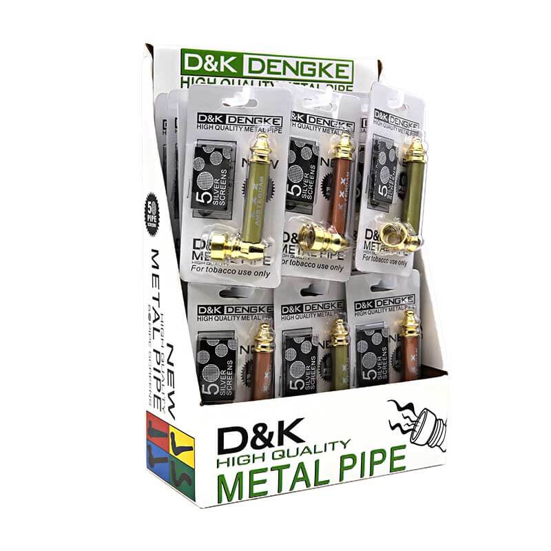 D&K Metal Pipe with Mixed Middle Colors And Blister Packing (DK8432) | 3 inch | 24 Count Display product image